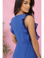 315-8 EMILY plisované šaty s volánmi a výstrihom - farba CHABRIEL 315-8 EMILY plisované šaty s volánmi a výstrihom - farba CHABRIEL