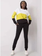 Dámska súprava tenkých teplákov Rue Paris white-lime-graphite (5971)