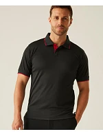 Regatta TRS 264 Piqué polokošeľa „Navigate“ 36.S264 čierna/limetkovozelená