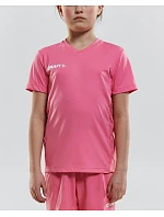 Craft Teamwear Squad Go Jersey Solid Jr Detské športové tričko s výstrihom do V 82.5582 biele Craft Teamwear Squad Go Jersey Solid Jr Detské športové tričko s výstrihom do V 82.5582 biele