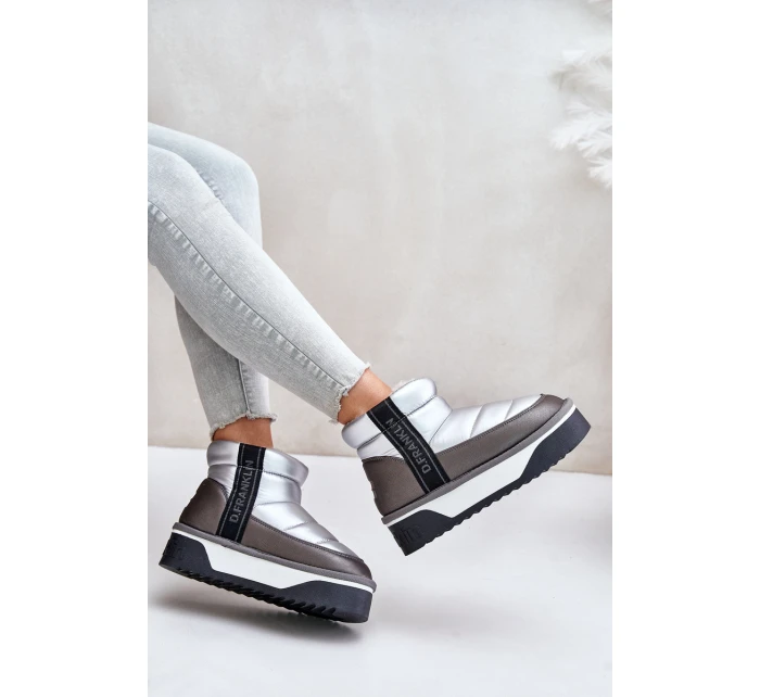 Niskie Śniegowce Na Grubej Podeszwie D.Franklin DFSH371010 Srebrne