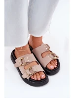 Dámské Sametové Sandały S Přezkami Big Star Světle Růžové model 21694391 - Big Star Shoes Dámské Sametové Sandały S Přezkami Big Star Světle Růžové model 21694391 - Big Star Shoes