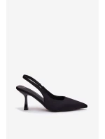 Sandały Damskie Na Szpilce Czarne Lunira