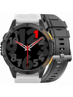 Pánské chytré hodinky Černý silikonový řemínek + bílý silikonový řemínek model 21806497 - Gravity