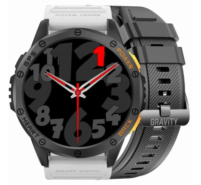 Pánské chytré hodinky Černý silikonový řemínek + bílý silikonový řemínek model 21806497 - Gravity Pánské chytré hodinky Černý silikonový řemínek + bílý silikonový řemínek model 21806497 - Gravity