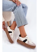 Dámské tenisky na platformě béžové model 21702556 - Boto Dámské tenisky na platformě béžové model 21702556 - Boto