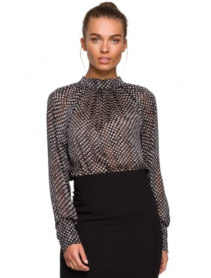 halenka se zavazováním na zádech model 1 model 15106992 - STYLOVE halenka se zavazováním na zádech model 1 model 15106992 - STYLOVE