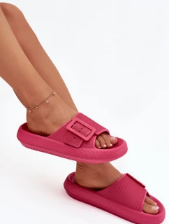 Dámske papuče na platforme Big Star - fuchsiová