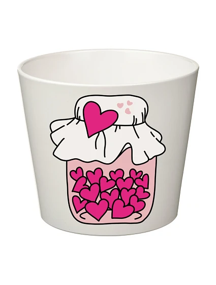 SKLENICE SE SRDÍČKY - malý květináč SKLENICE SE SRDÍČKY - malý květináč