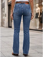 Jeansy damskie z paskiem niebieskie model 22361868 - FashionStreet Jeansy damskie z paskiem niebieskie model 22361868 - FashionStreet
