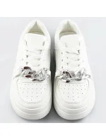 Bílé dámské sportovní boty s řetízkem model 17287321 - Mix Feel