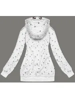 Dámska mikina s kapucňou Stars light grey (2305)