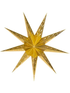 DEKORÁCIA PAPIEROVÁ HVIEZDICA Š.45 CM 9 ZLATÉ RÁMY detské