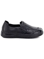 Pohodlné černé dámské kožené polobotky bez šněrování model 22343110 - VINCEZA