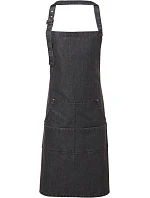 PR 126 Denim zástěra s laclem model 22536469 black denim - Premier PR 126 Denim zástěra s laclem model 22536469 black denim - Premier