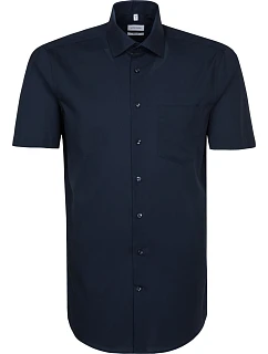 Seidensticker Shirt Regular SSL Košeľa s krátkym rukávom 78.3001 tmavomodrá