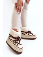 Dámské zateplené sněhule Bežové model 21637486 - Boto Dámské zateplené sněhule Bežové model 21637486 - Boto