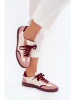 Dámské Kožené Tenisky model 21703133 Béžové - Zazoo Dámské Kožené Tenisky model 21703133 Béžové - Zazoo