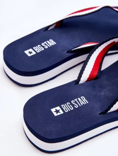 Dámské žabky na platformě Big Star LL274779 námořnická modrá