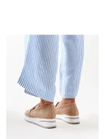 Dámske poltopánky 28906 Béžová s bielou - Flyfor Dámske poltopánky 28906 Béžová s bielou - Flyfor