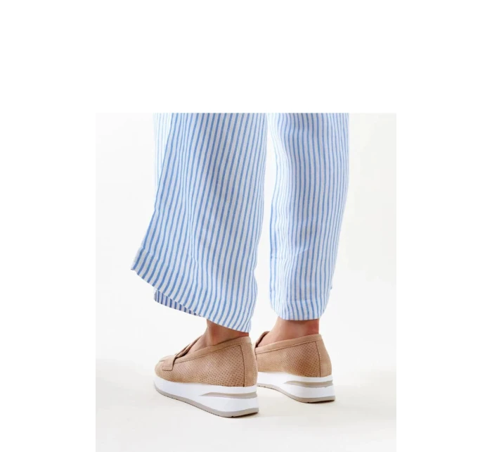 Dámske poltopánky 28906 Béžová s bielou - Flyfor Dámske poltopánky 28906 Béžová s bielou - Flyfor