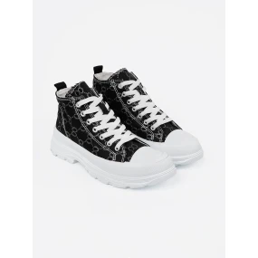 Praktické  tenisky černé dámské platforma