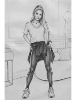 665-3 Dámska bavlnená blúzka s krátkym rukávom a výstrihom do V - béžová