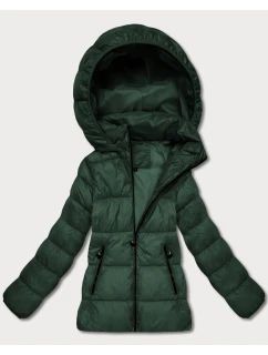 Tmavě zelená dámská prošívaná zimní bunda v délce k model 21758381 - HONEY WINTER