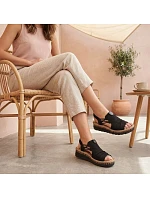 Pohodlné sandále Rieker W RKR677 black Pohodlné sandále Rieker W RKR677 black