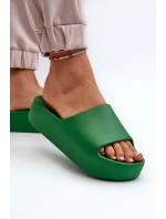 Damskie Klapki Na Grubej Podeszwie Zielone Oreithano Damskie Klapki Na Grubej Podeszwie Zielone Oreithano