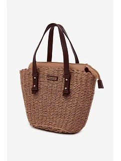 taška z pleteniny hnědá model 22111724 - Flora&Co