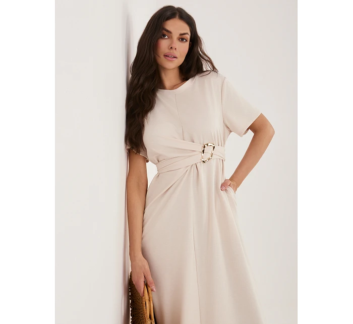 Sukienka MI SK model 22109767 jasny beżowy - FPrice