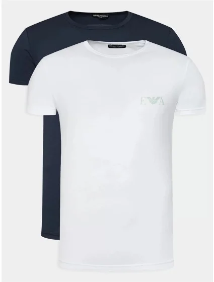 Pánske tričko 2Pack 111670 4R715 white/dark. modrá - Emporio Armani