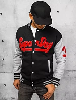 Pánska mikina na zips čierna FashionStreet BX5444