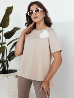 Dámské tričko beige model 21975625 - Dstreet