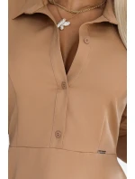 SANDY Košilové halenkové šaty s páskem model 21061046 - numoco