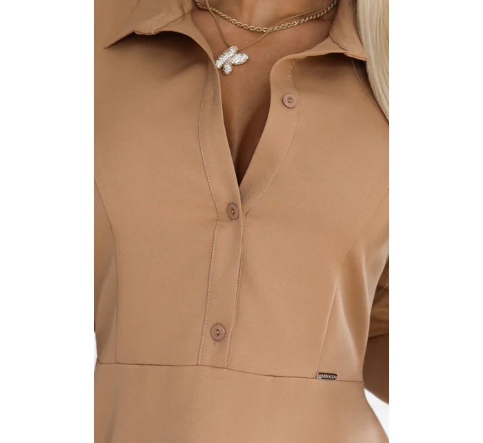 SANDY Košilové halenkové šaty s páskem model 21061046 - numoco