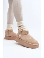 Sněhule na platformě s vzorem béžové model 21645932 - Boto