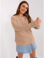 Sweter AT SW model 18884774 beżowy - FPrice Sweter AT SW model 18884774 beżowy - FPrice