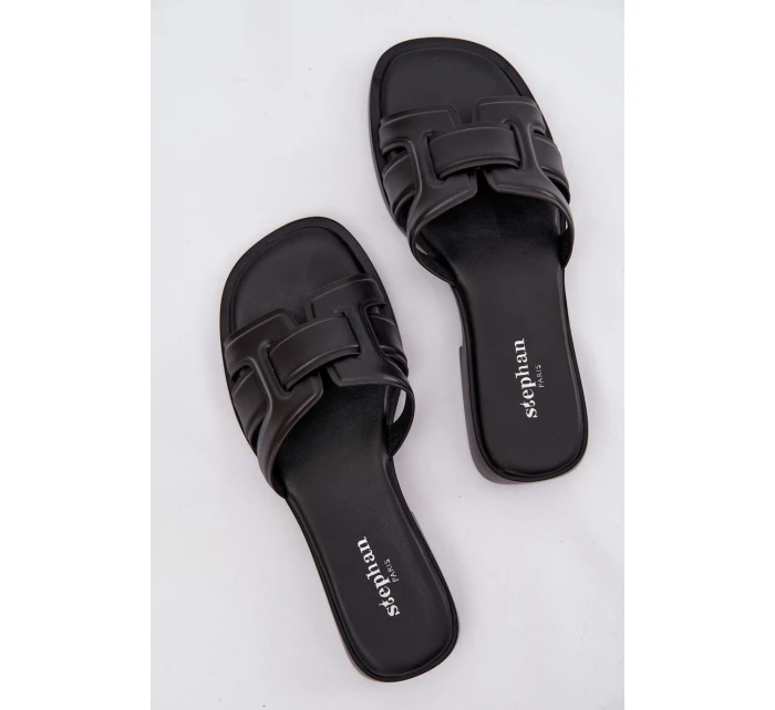 Dámské nazouváky na nízkém podpatku Černé Paris model 22010083 - Step in style Dámské nazouváky na nízkém podpatku Černé Paris model 22010083 - Step in style