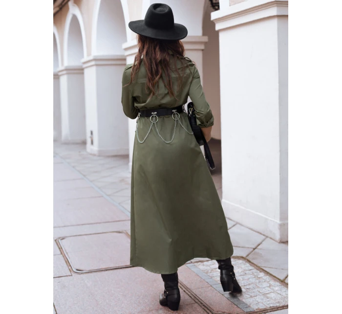 Khaki midi šaty MORTISZ FashionStreet EY2379