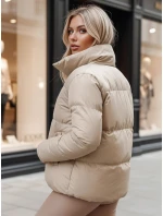 Dámská prošívaná zimní bunda light beige Dstreet model 21995474 - FashionStreet