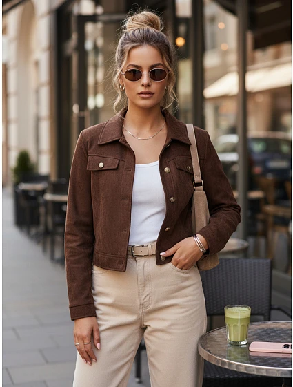Kurtka damska  brązowa model 22084528 - FashionStreet