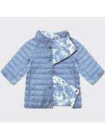 Dámska obojstranná bunda s 3/4 rukávmi Minority Light Blue/Flowers (M23-7010-50)