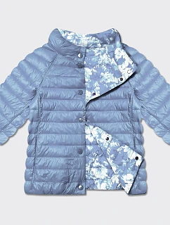 Dámska obojstranná bunda s 3/4 rukávmi Minority Light Blue/Flowers (M23-7010-50)
