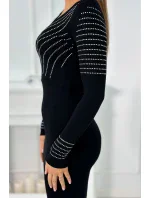 Pletené šaty se model 19150869 vzorem černý - K-Fashion