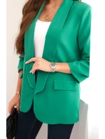 Dámská sako bez zapínání s podšívkou S/M zelená Dámská sako bez zapínání s podšívkou S/M zelená