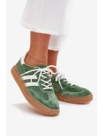 Dámské Velurové Tenisky Na Platformě Zelené model 21703435 - Boto