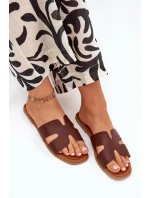 Dámské Plné Sandály S Tmavě Hnědé model 21704396 - Boto Dámské Plné Sandály S Tmavě Hnědé model 21704396 - Boto