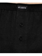 Pánske klasické boxerky ATLANTIC s gombíkmi 2PACK - čierne